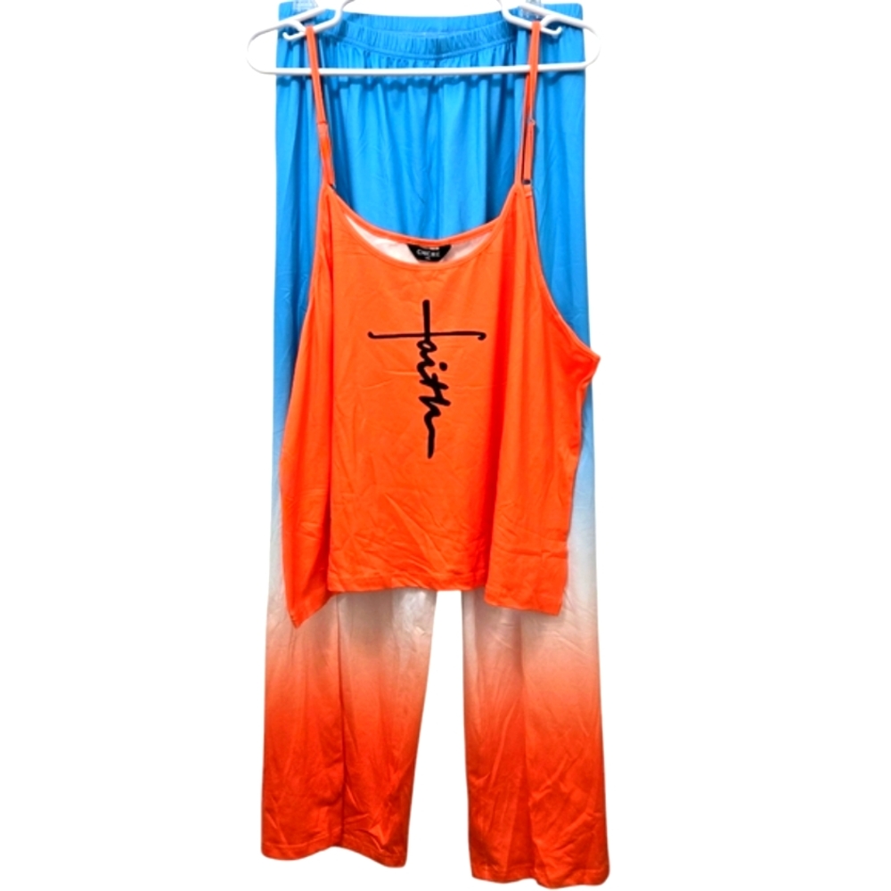 261P925 NWT Orange PJ/Lounge  Set